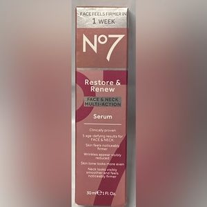 No7 Restore & Renew Multi-Action Serum 5 Age-Defying Results 1 oz.